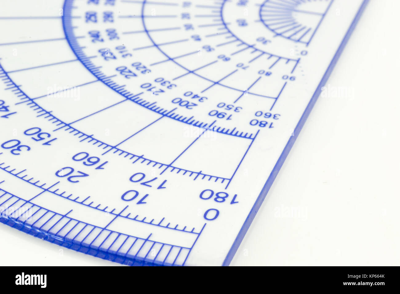 Geometry ruler macro isolated white background Stock Photo - Alamy
