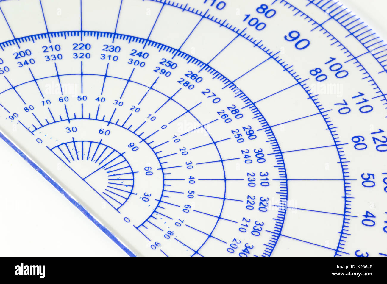 Geometry ruler macro isolated white background Stock Photo - Alamy