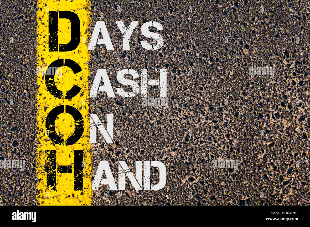 Business acronym dcoh as days cash on hand stock photo alamy