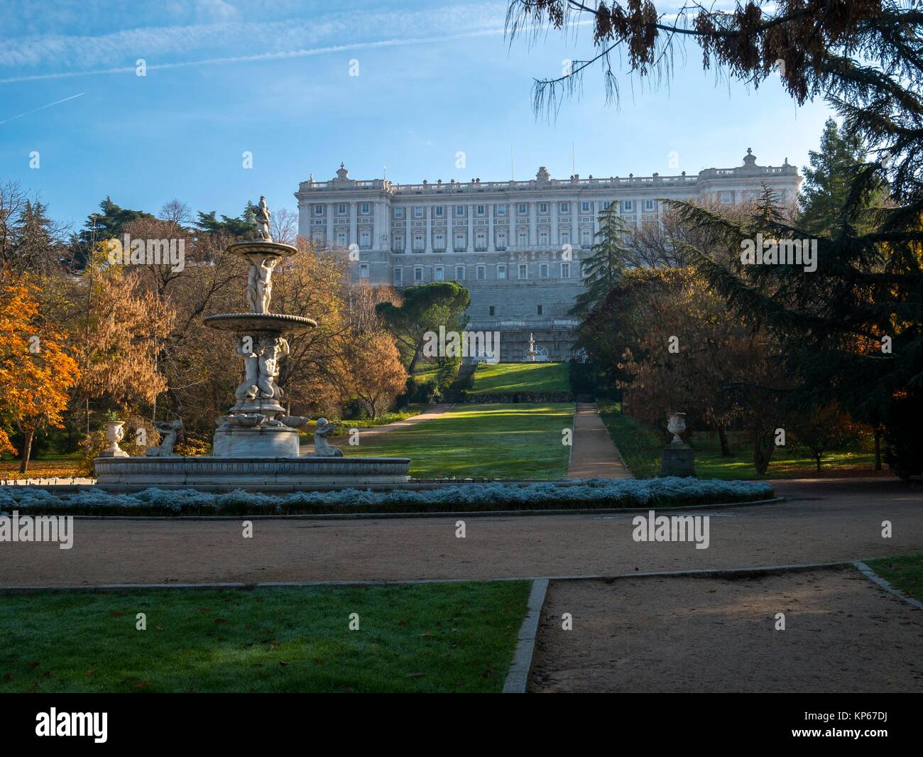 Palacio Real from Campo del Moro. Madrid, Spain Stock Photo Alamy