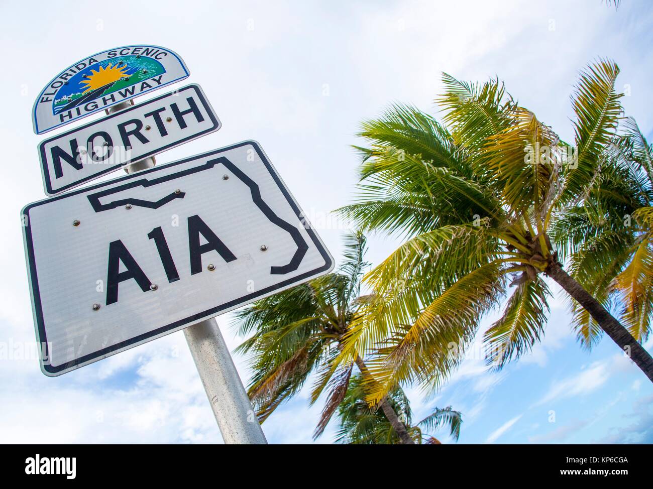 View from under of the Florida scenic highway and A1A North highway