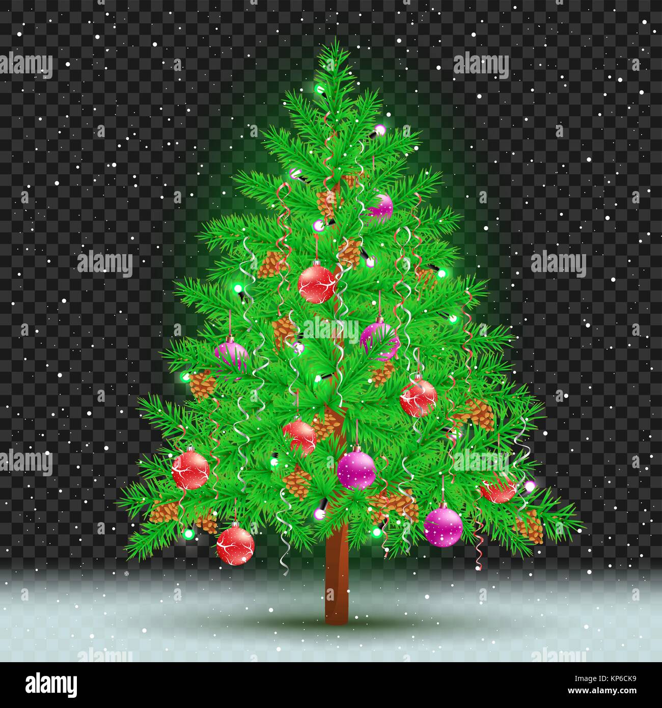 Christmas tree dark transparent background Stock Vector Image & Art - Alamy