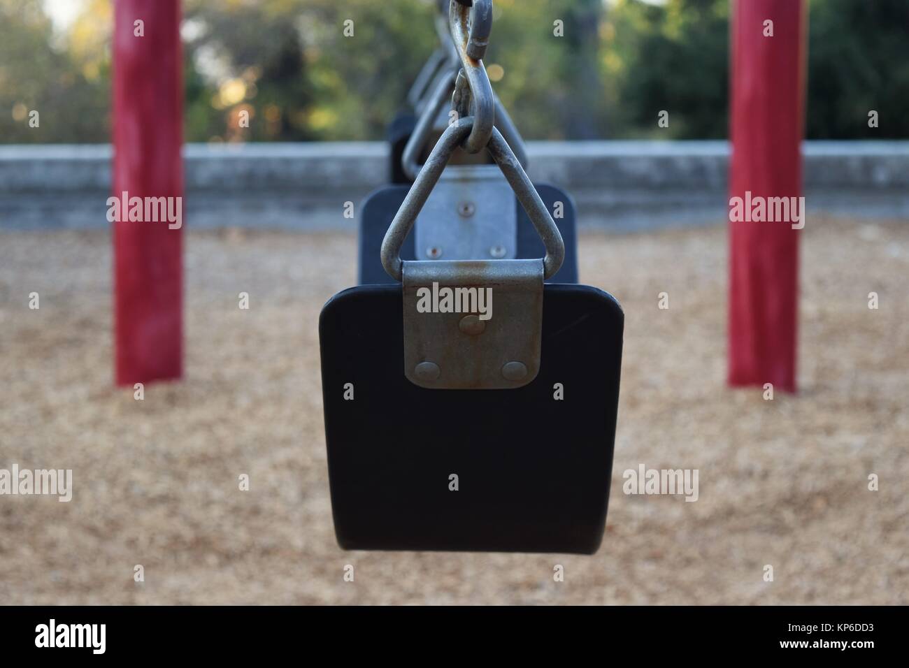 Side View of Swing at Castle View Park in California Stock Photo