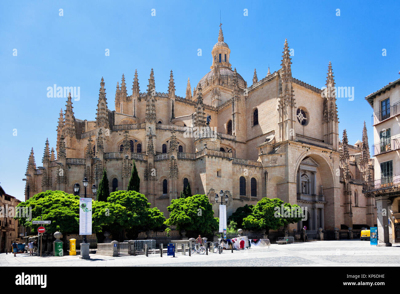 Cathedral of Segovia, in Spain Stock Photo