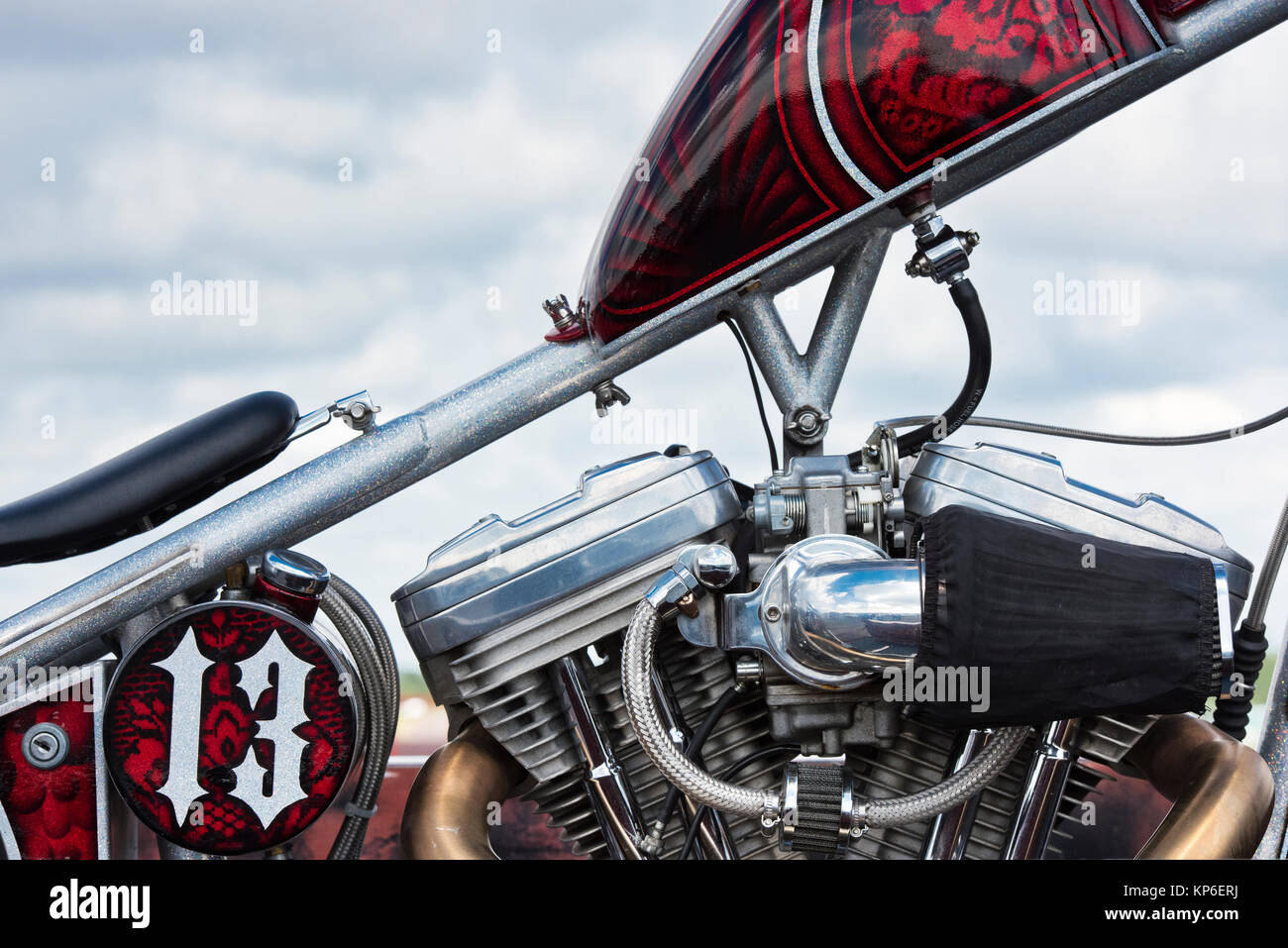 Custom Harley Davidson Chopper Motorcycle Abstract Detail Stock Photo Alamy