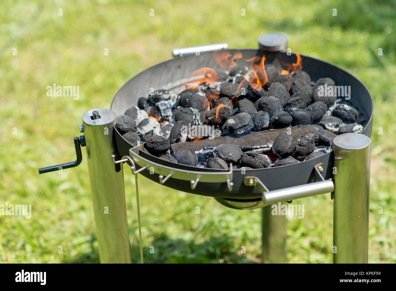 Grillkohle - barbecue coal Stock Photo