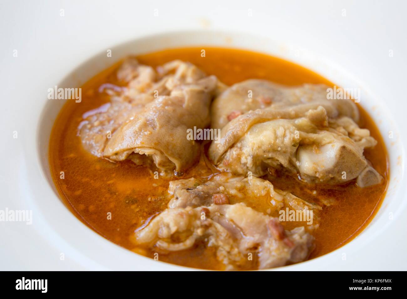 traditional recipe from spain with sauce called manitas de cerdo pork feet Stock Photo Alamy