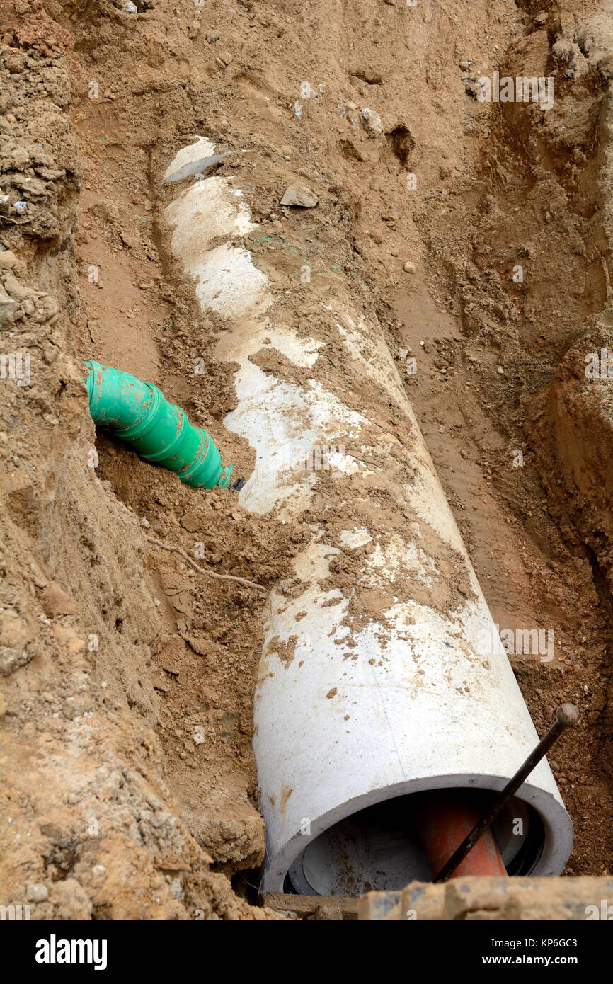 new sewer pipe Stock Photo
