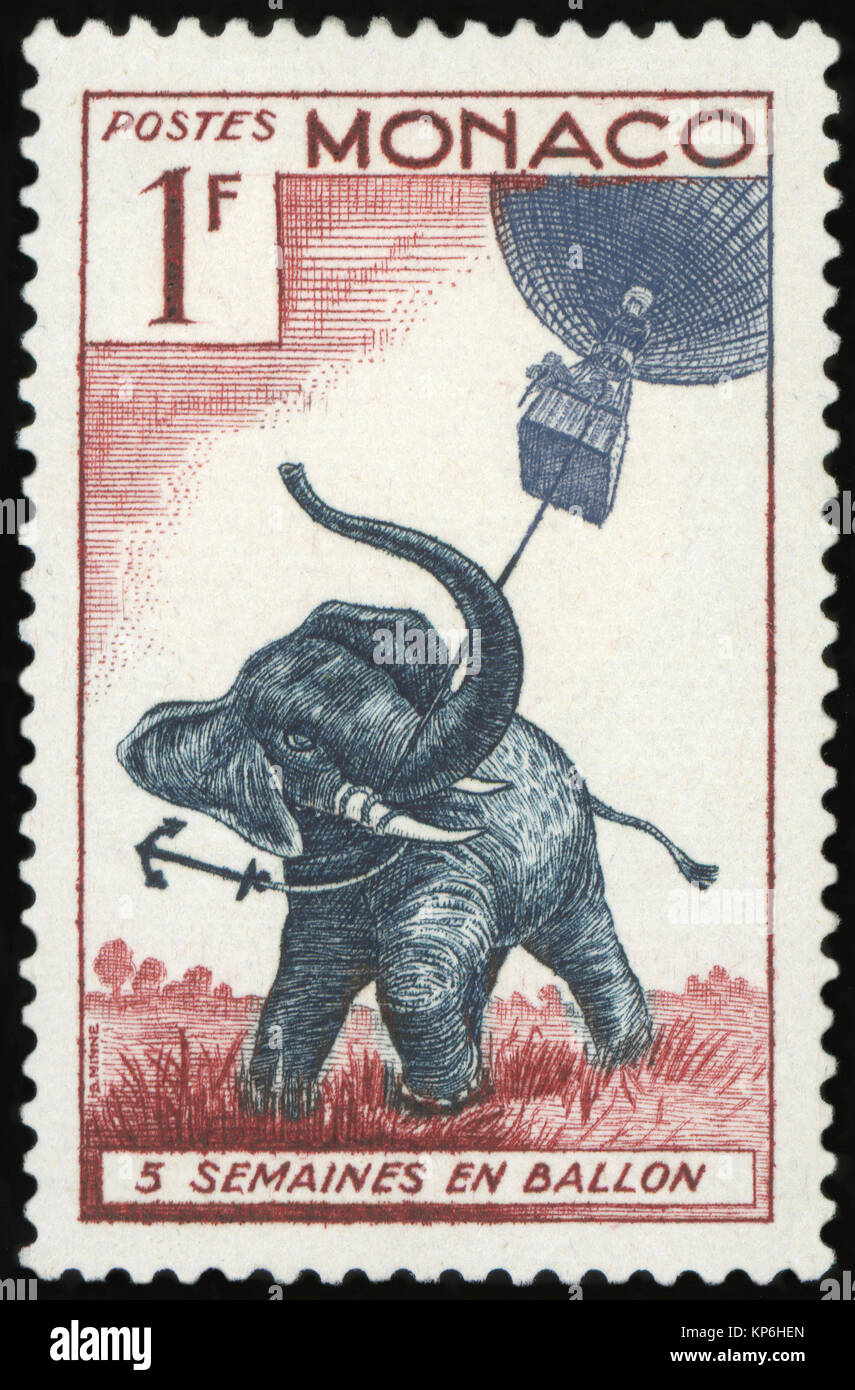 Postage stamp - Monaco Stock Photo