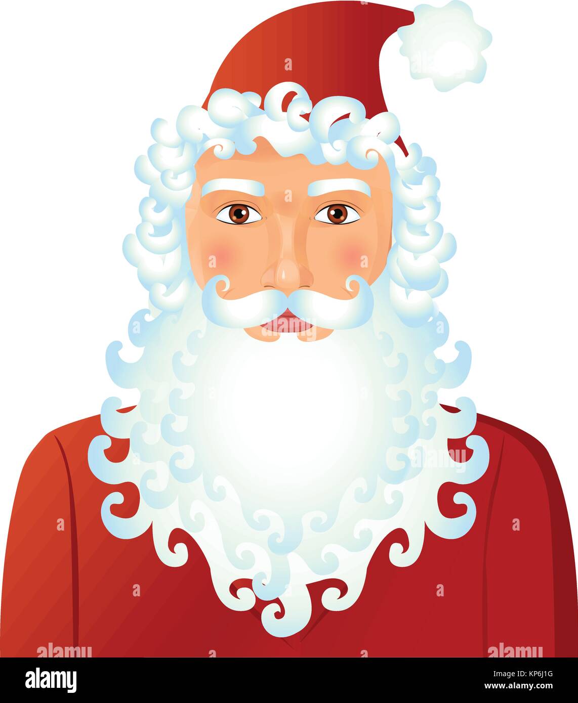 Santa Claus isolated on white background vector Illustration. Christmas ...