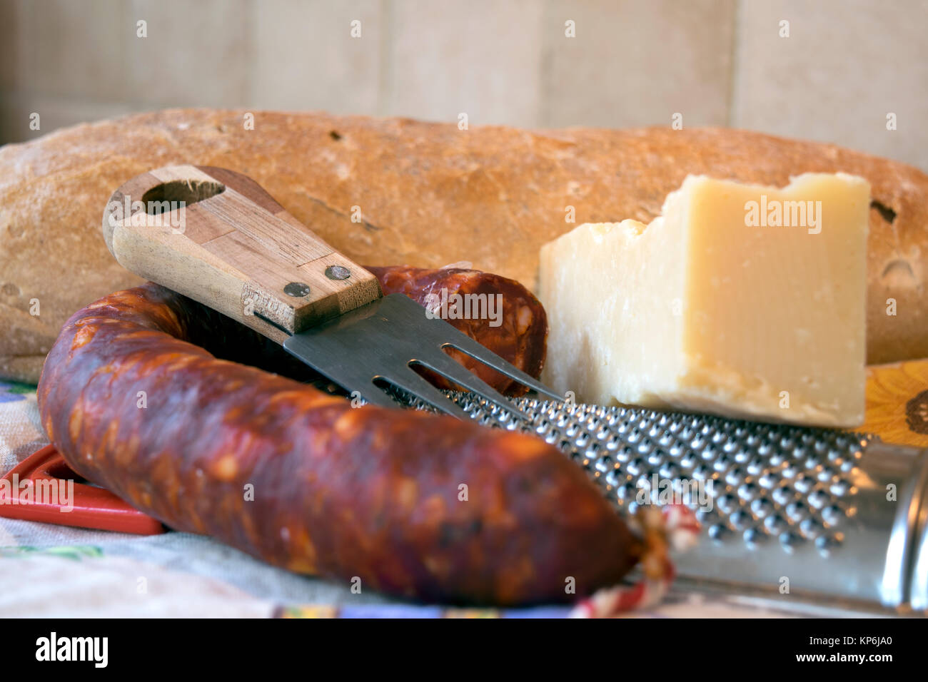 soppressata or typical calabrese salami Stock Photo Alamy
