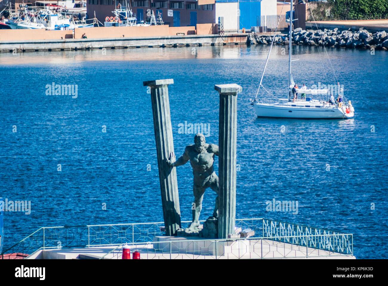Pillars of Hercules statue, Ceuta, autonomous city, Spain, North Africa