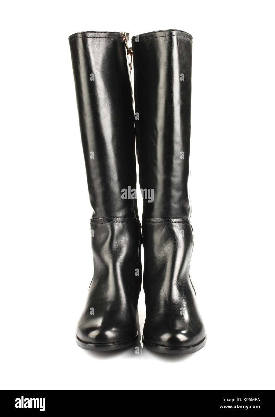 Black female boots Stock Photo - Alamy