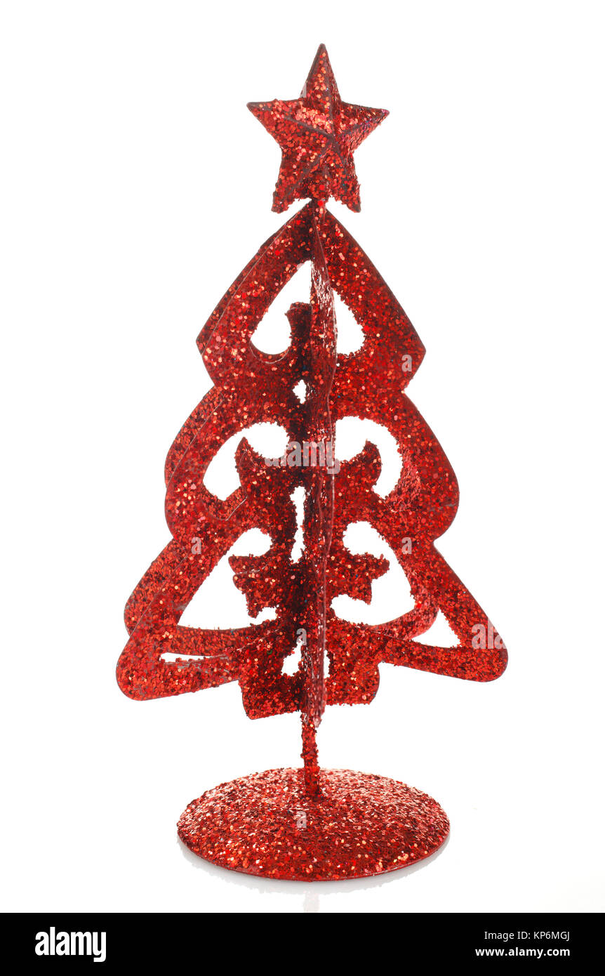 Christmas decoration red tree Stock Photo - Alamy