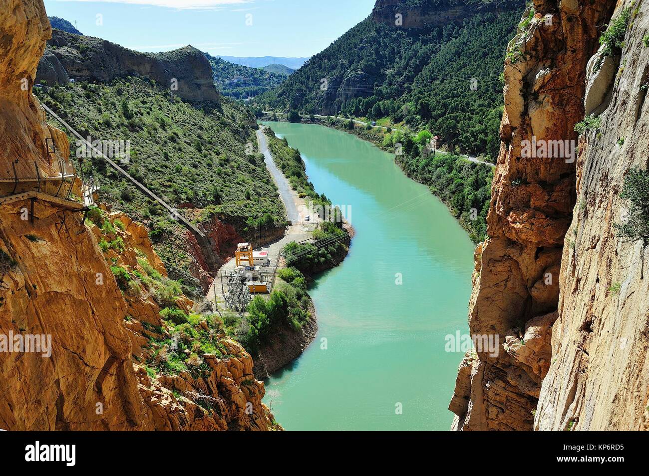 Natural site of desfiladero de los gaitanes hires stock photography