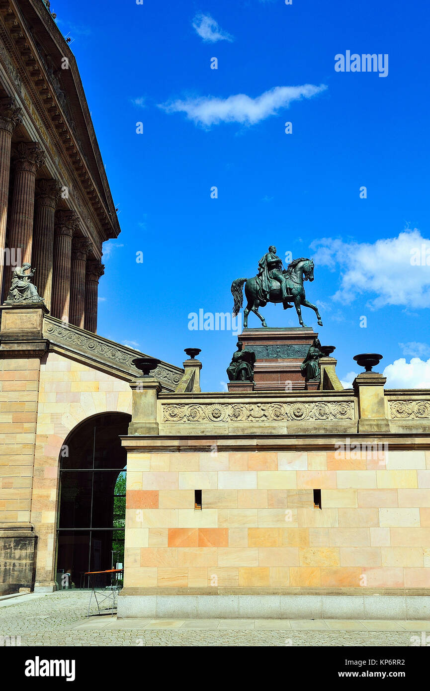The Alte Nationalgalerie at the Museum Island, by Friedrich August Stüler and Carl Busse, XIXth century. Berlin, Germany Stock Photo