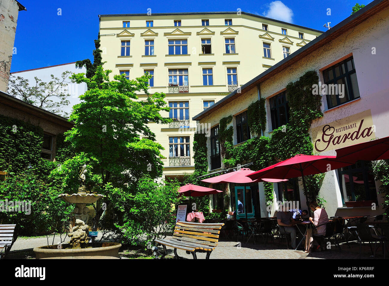 A Courtyard At The Jewish Quarter Berlin Germany Stock Photo Alamy