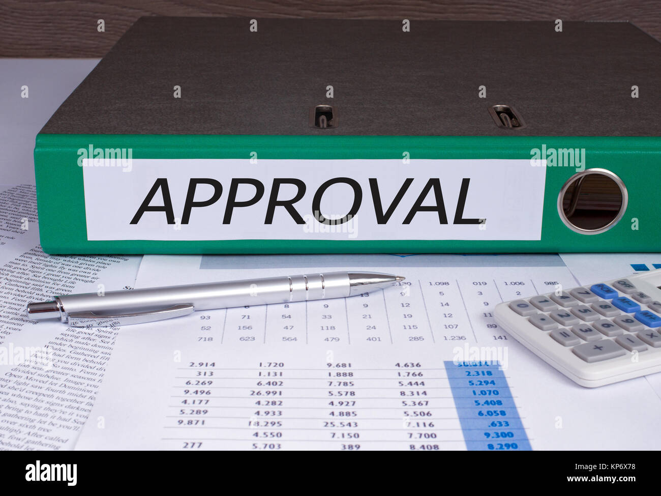 Green Approval Binder in the Office Stock Photo Alamy