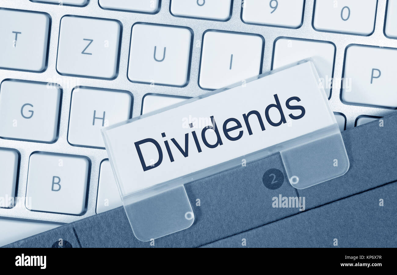 Dividends Folder Register Index Stock Photo