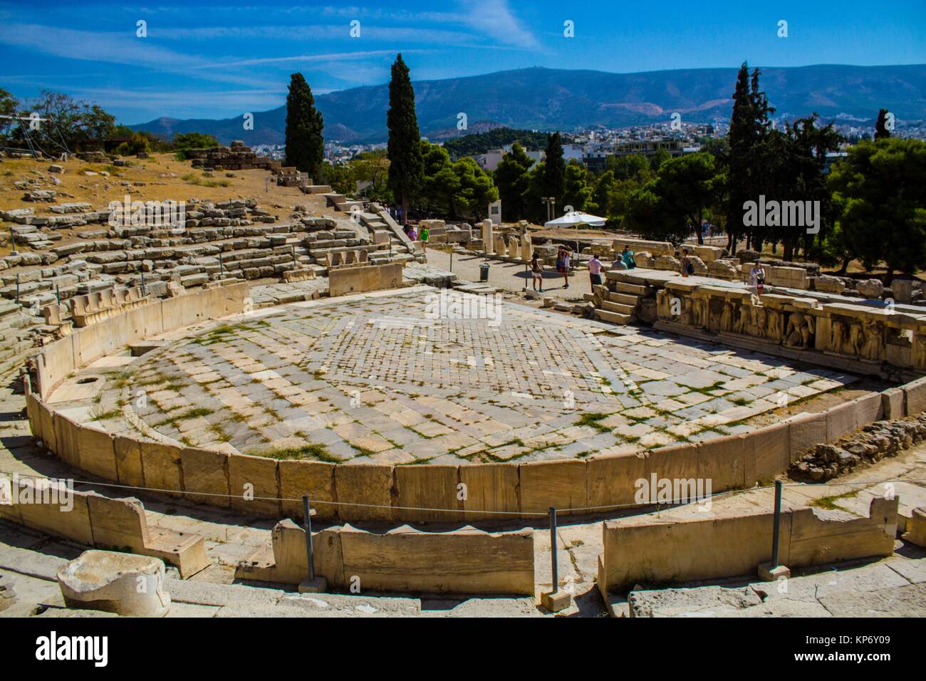 Theater Of Dionysus Eleuthereus In Acropolis Of Athens, Greece. The ...