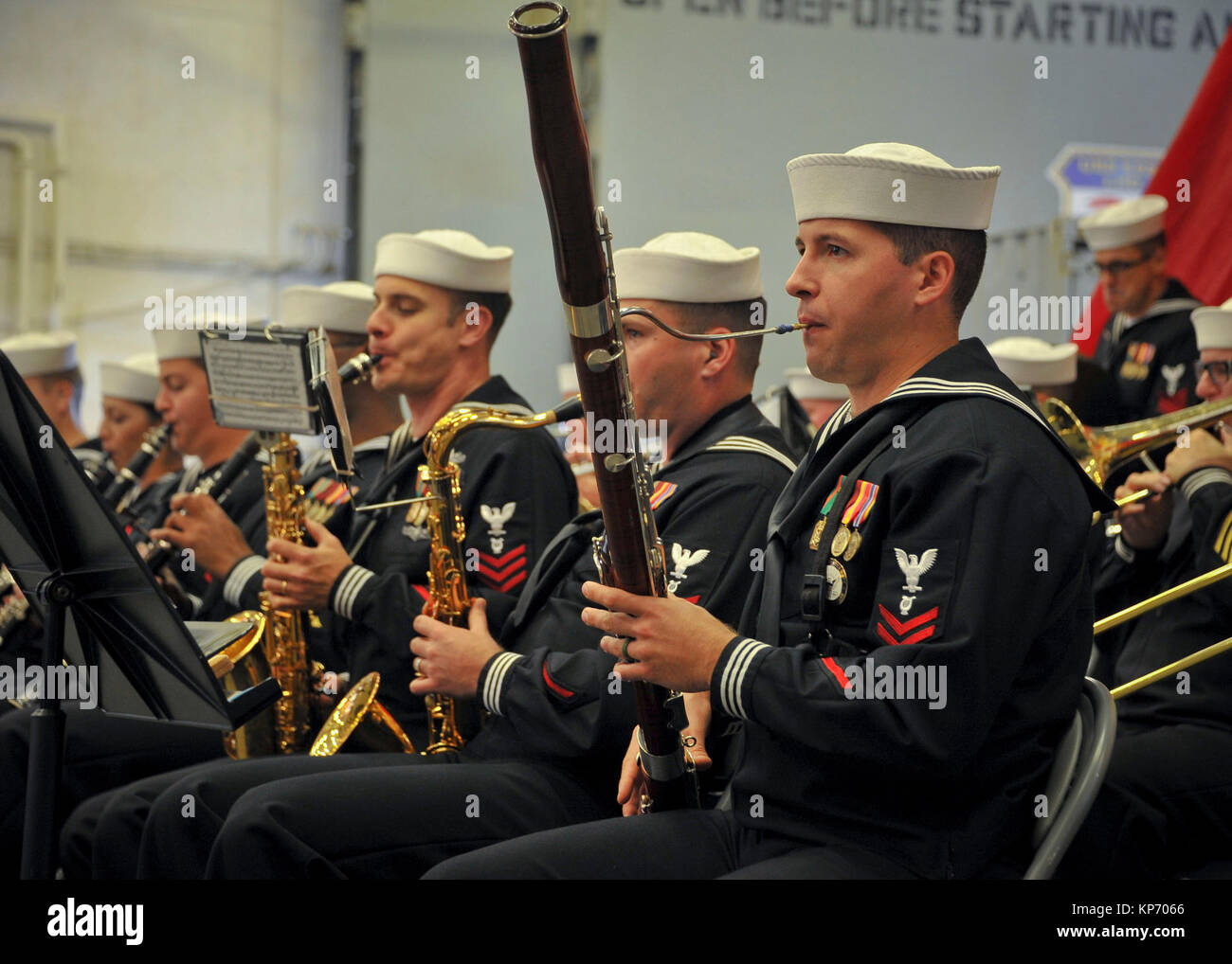 SAN DIEGO (Dec. 8, 2017) Navy Region Southwest Band plays a selection ...