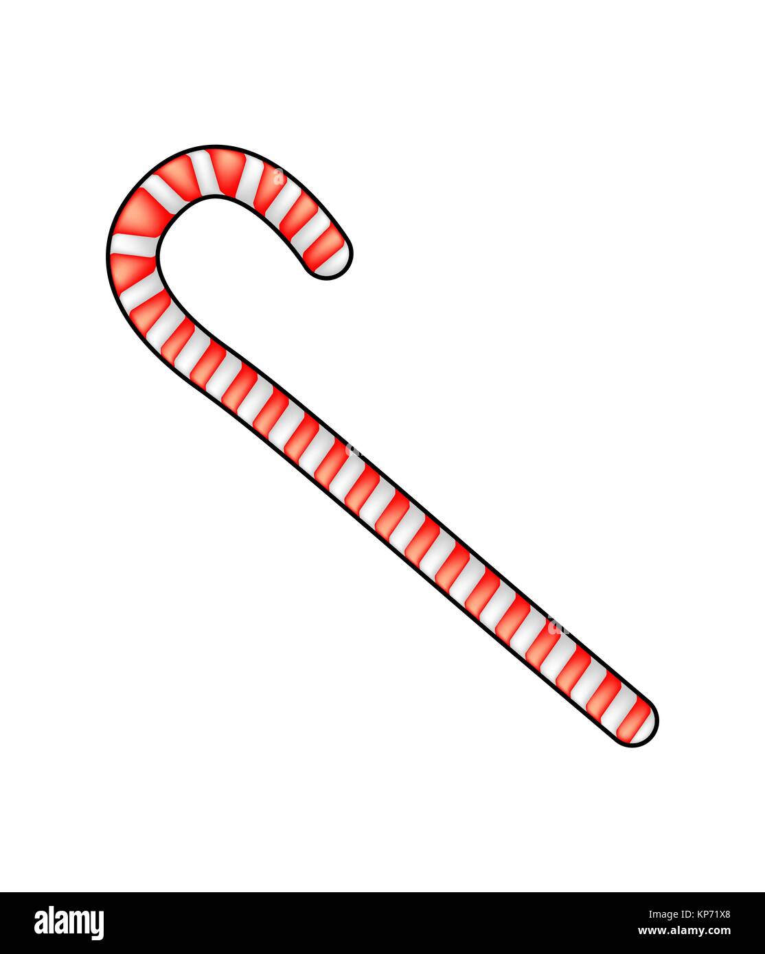 Candy cane for christmas design isolated on white background Stock ...