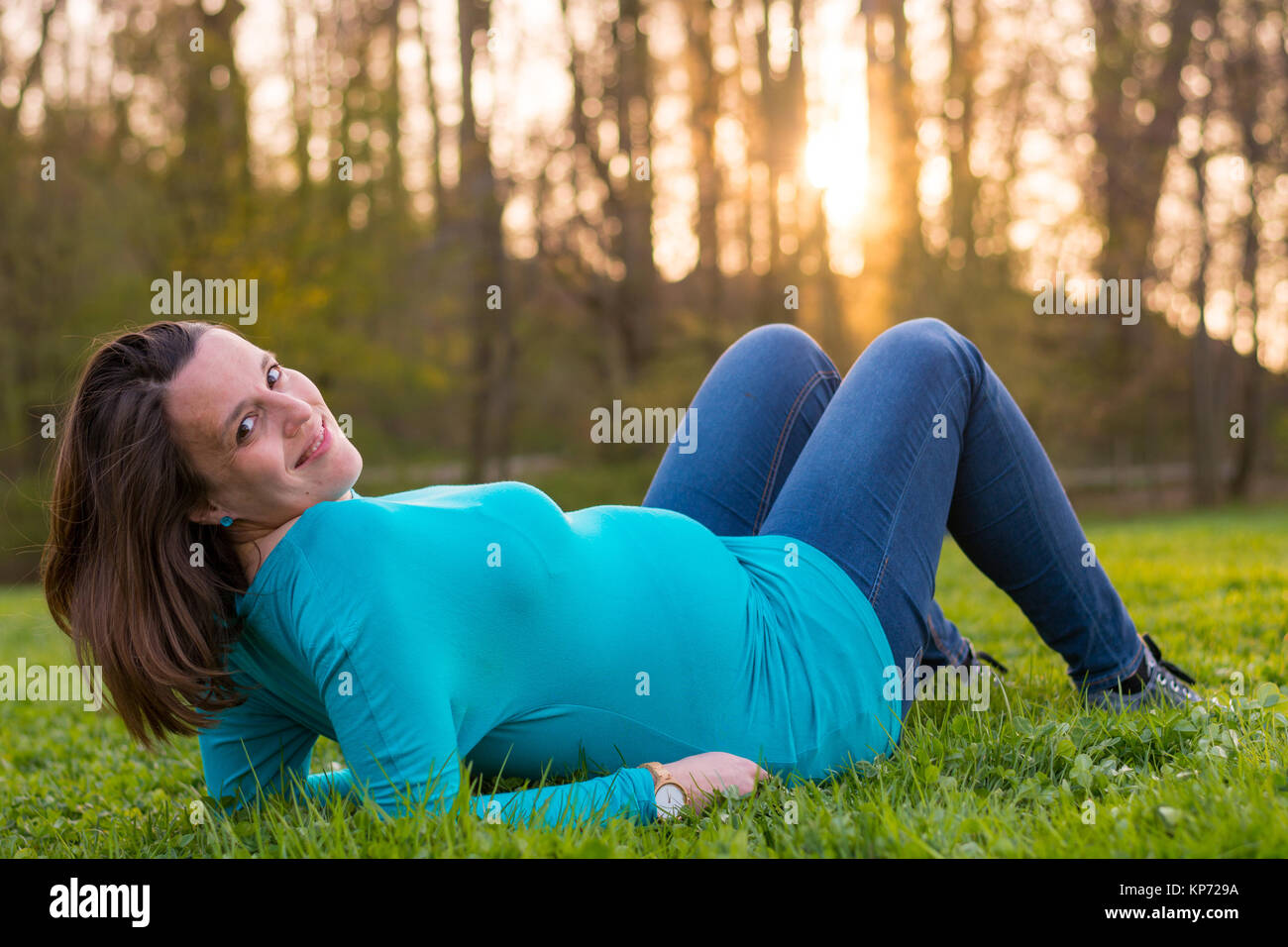 Caucasian family relaxing on hi-res stock photography and images - Alamy