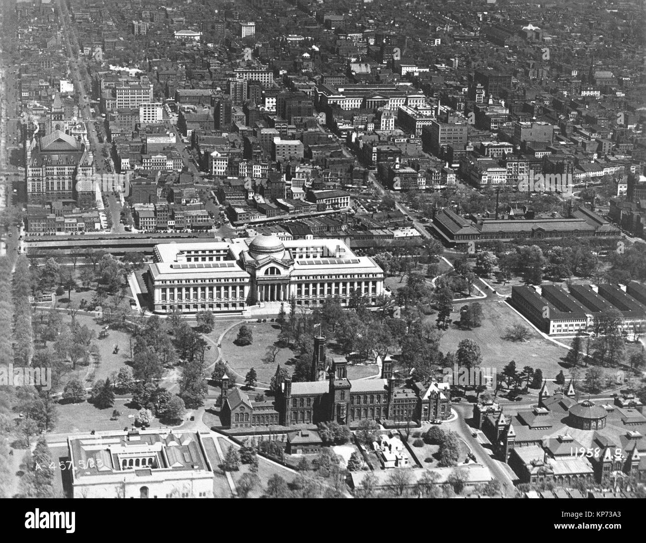 Historical Aerial Photograph of Pennsylvania Avenue in Washington, DC