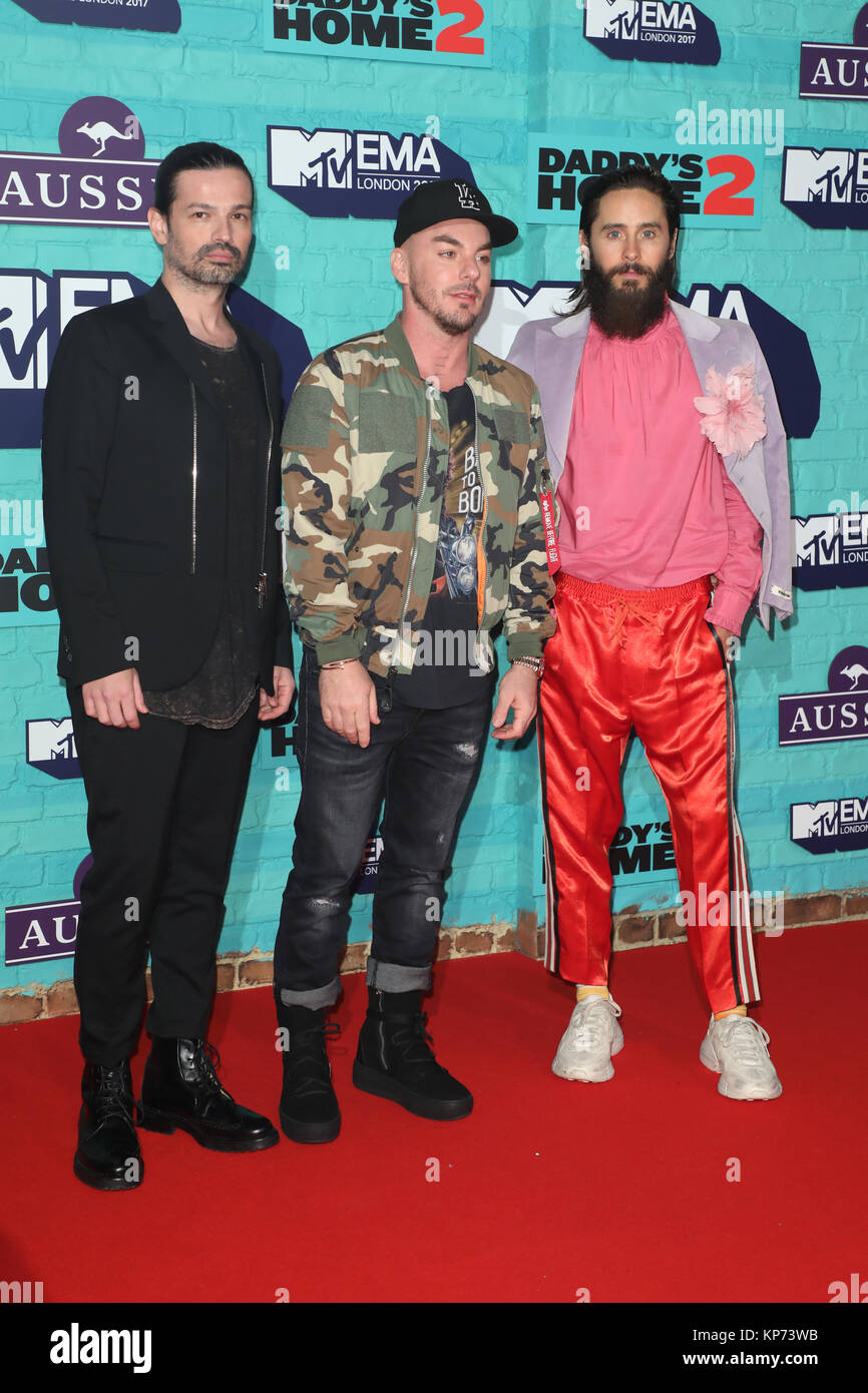 The MTV Europe Music Awards (EMA's) 2017 held at Wembley Arena - Arrivals  Featuring: 30 Seconds to Mars, Jared Leto, Tomislav Miličević Where: London, United Kingdom When: 12 Nov 2017 Credit: Lia Toby/WENN.com Stock Photo
