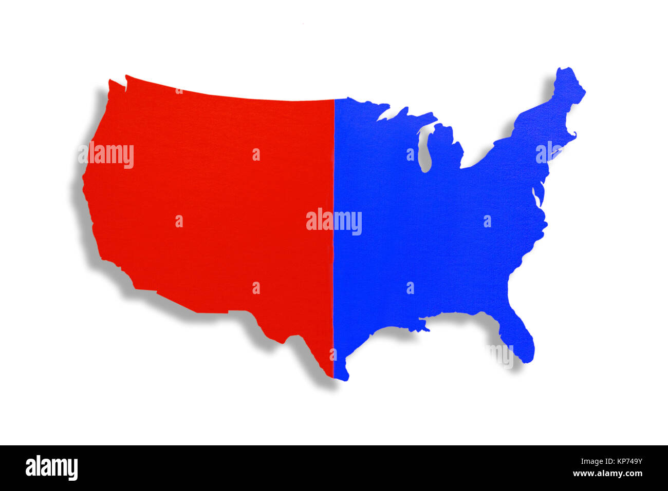 Red Blue United States Map United States Map