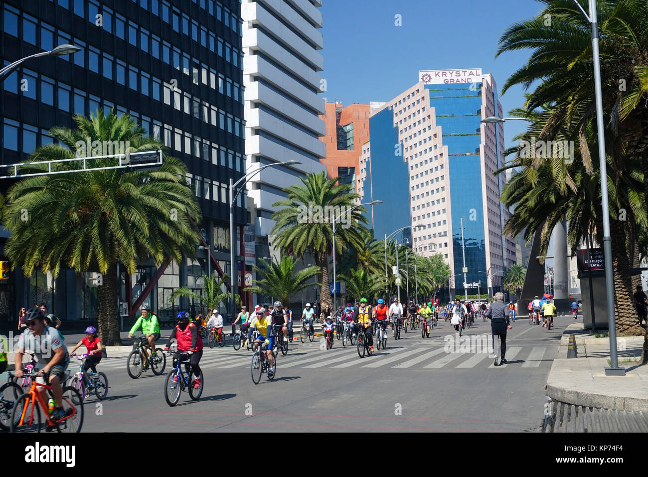 Mexico City Bikes Paseo De La Reforma High Resolution Stock Photography ...