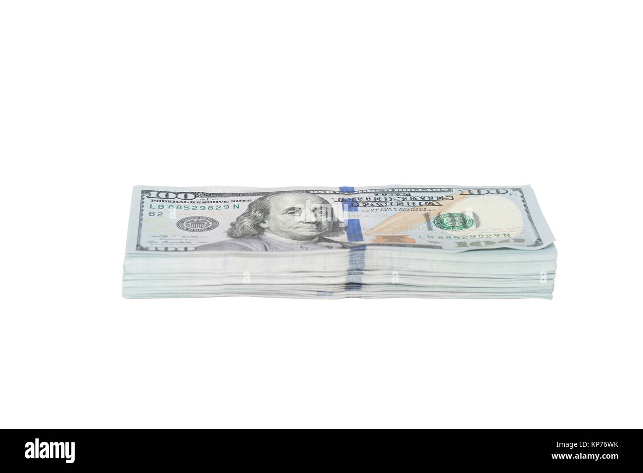 100 US dollar bills Stock Photo