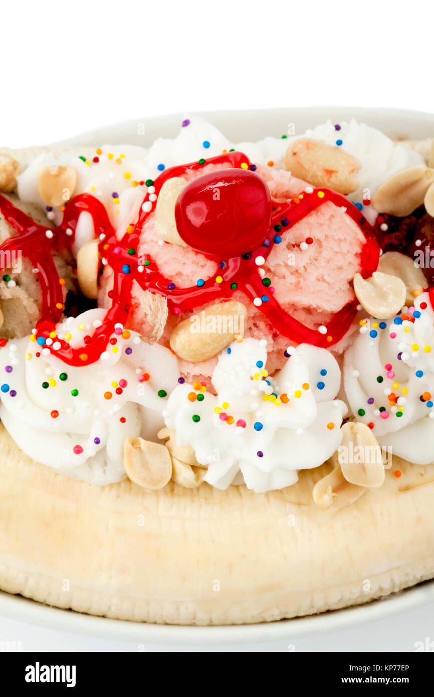 banana boat ice cream Stock Photo Alamy