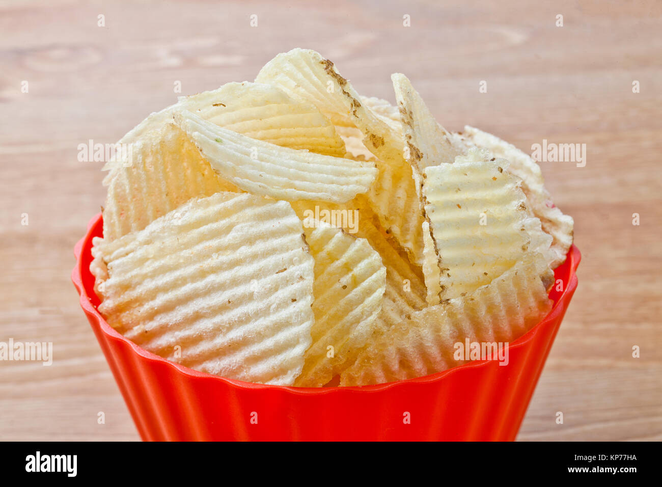 bowl of salted chips Stock Photo Alamy