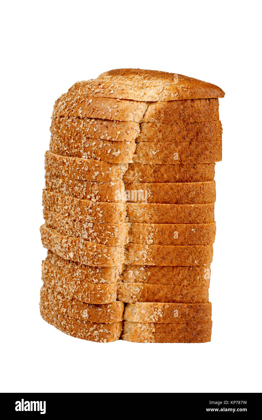 loaf of bread on white Stock Photo