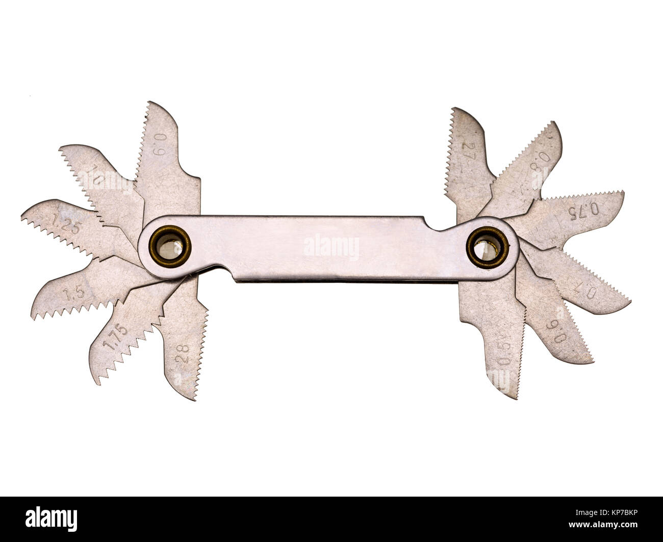 thread pitch gauge tool Stock Photo Alamy