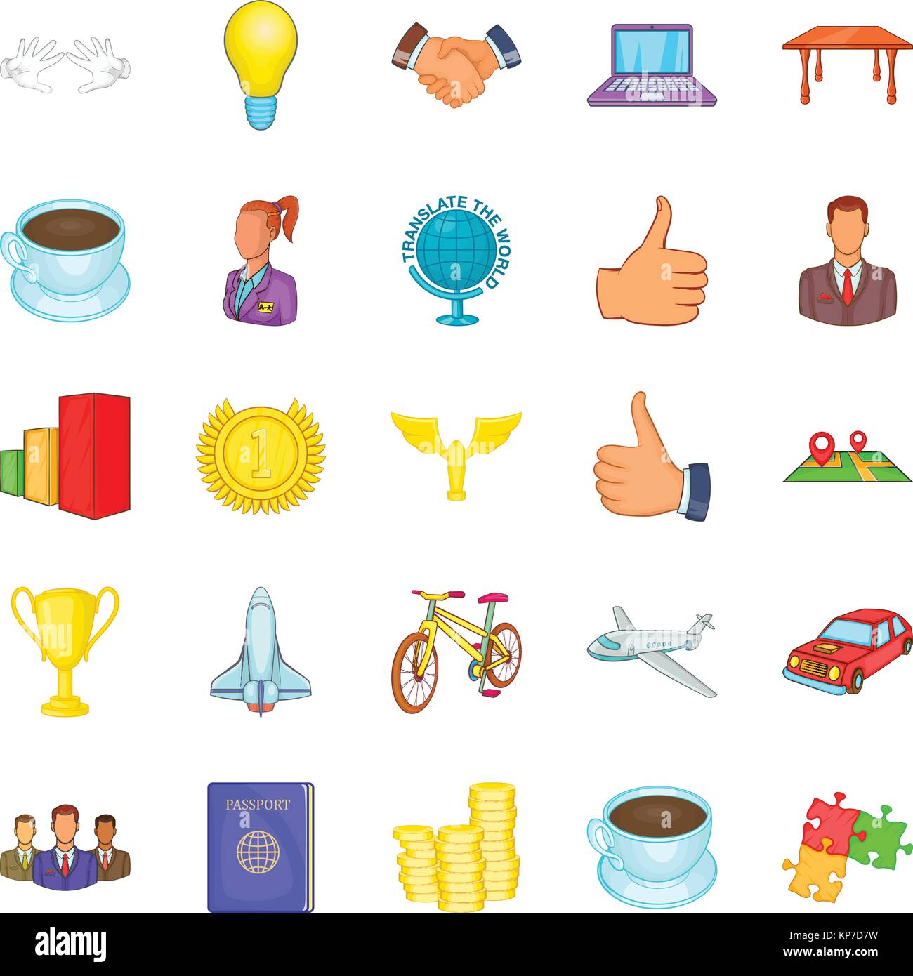 Exercise icons set, cartoon style Stock Vector Image & Art - Alamy