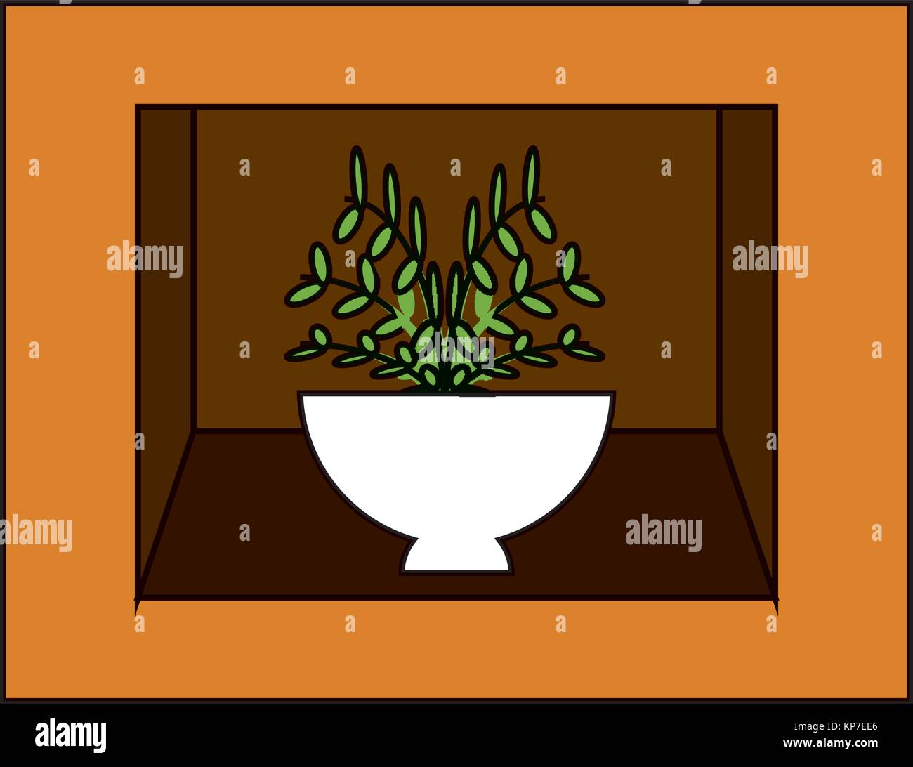 shelf with decorative objects Stock Vector Image & Art Alamy