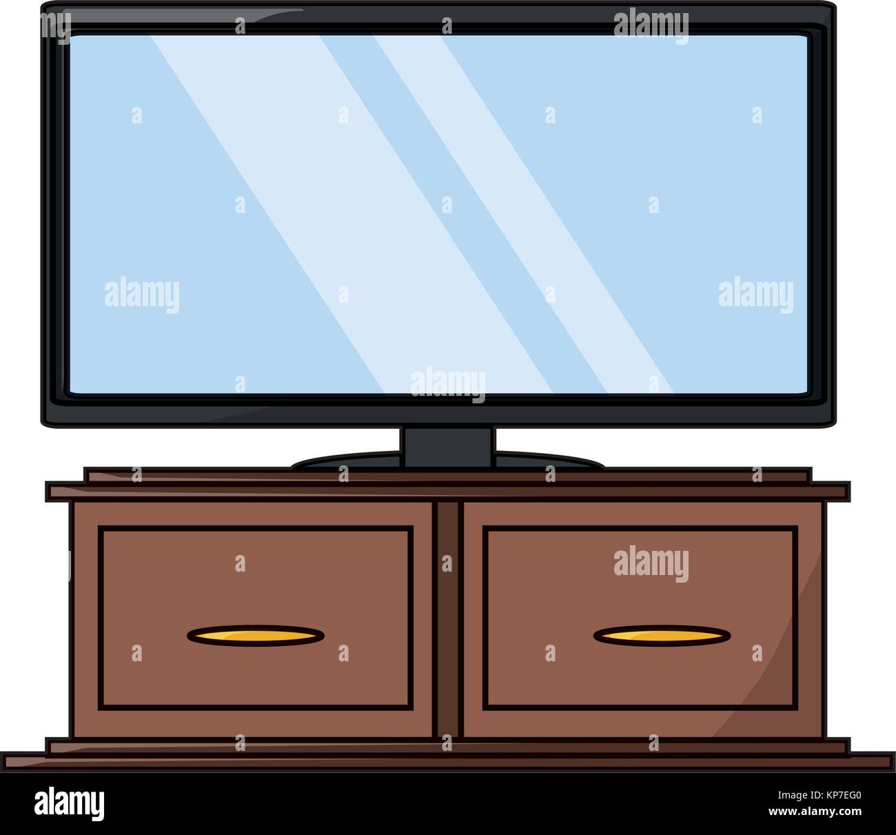 flat television icon Stock Vector Image & Art - Alamy