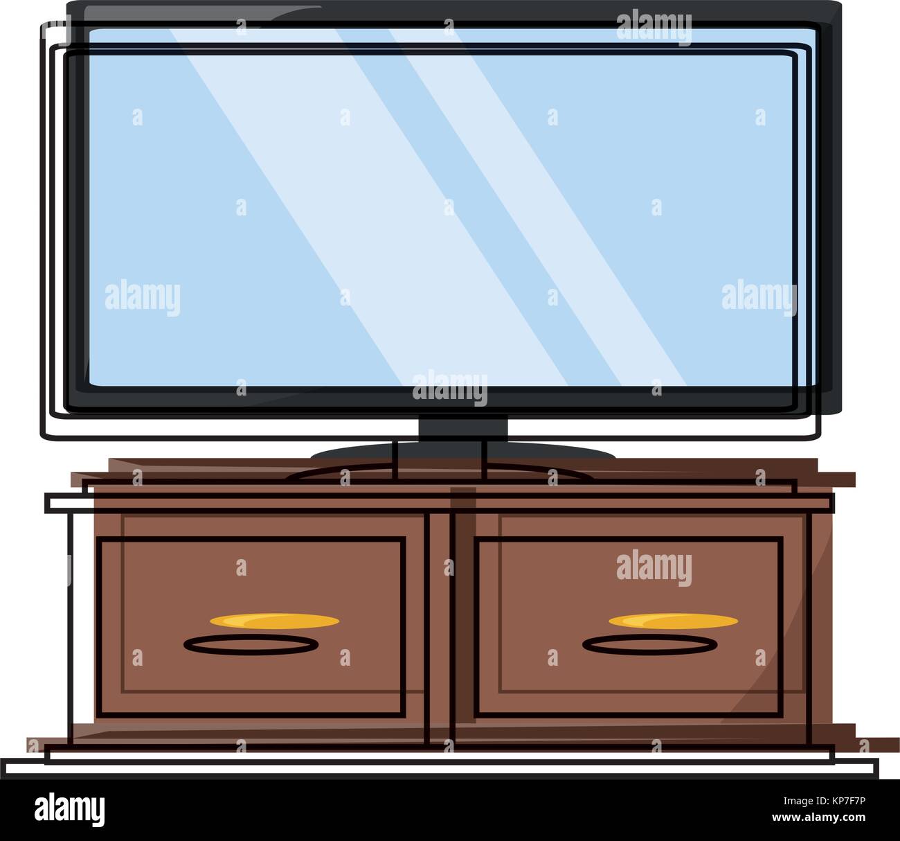 flat television icon Stock Vector Image & Art - Alamy