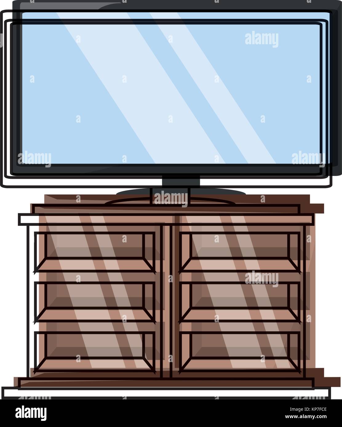 flat television icon Stock Vector Image & Art - Alamy
