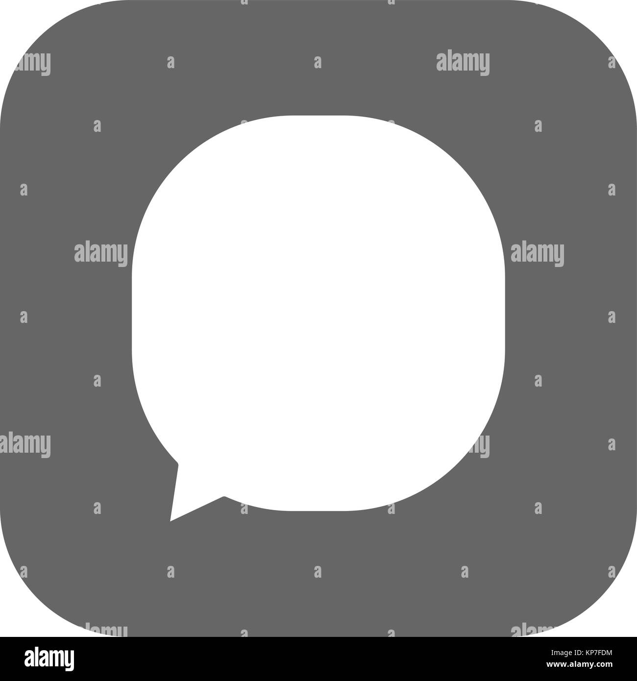 Speech bubble icon. Vector. White icon Stock Vector Image & Art - Alamy