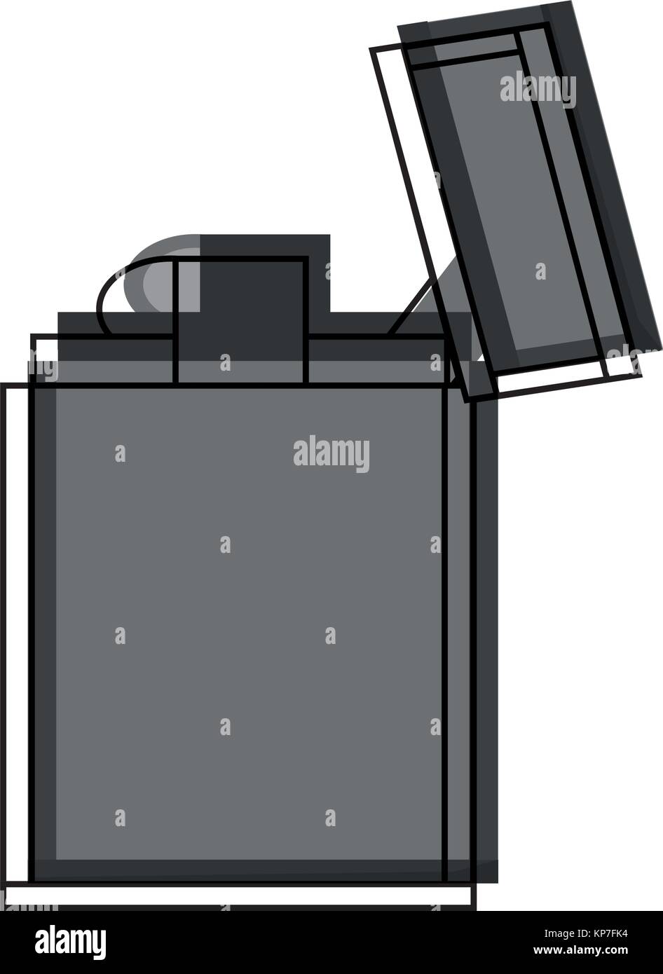 Vintage silver lighter Stock Vector Images - Alamy