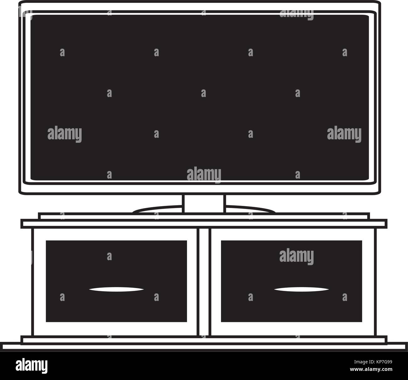 flat television icon Stock Vector Image & Art - Alamy