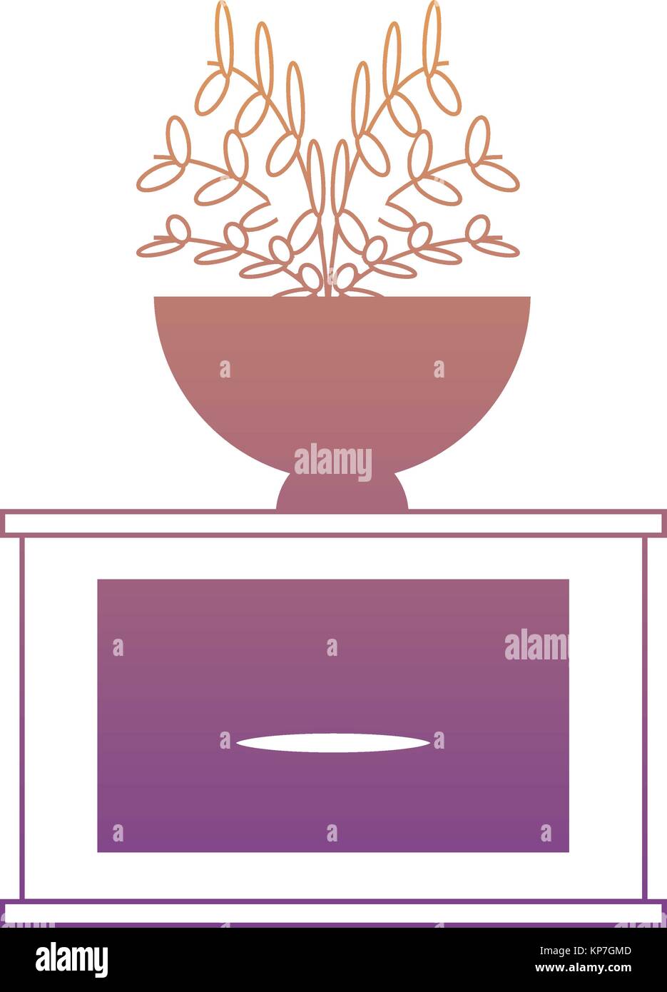 drawer with decorative plant icon Stock Vector Image & Art - Alamy
