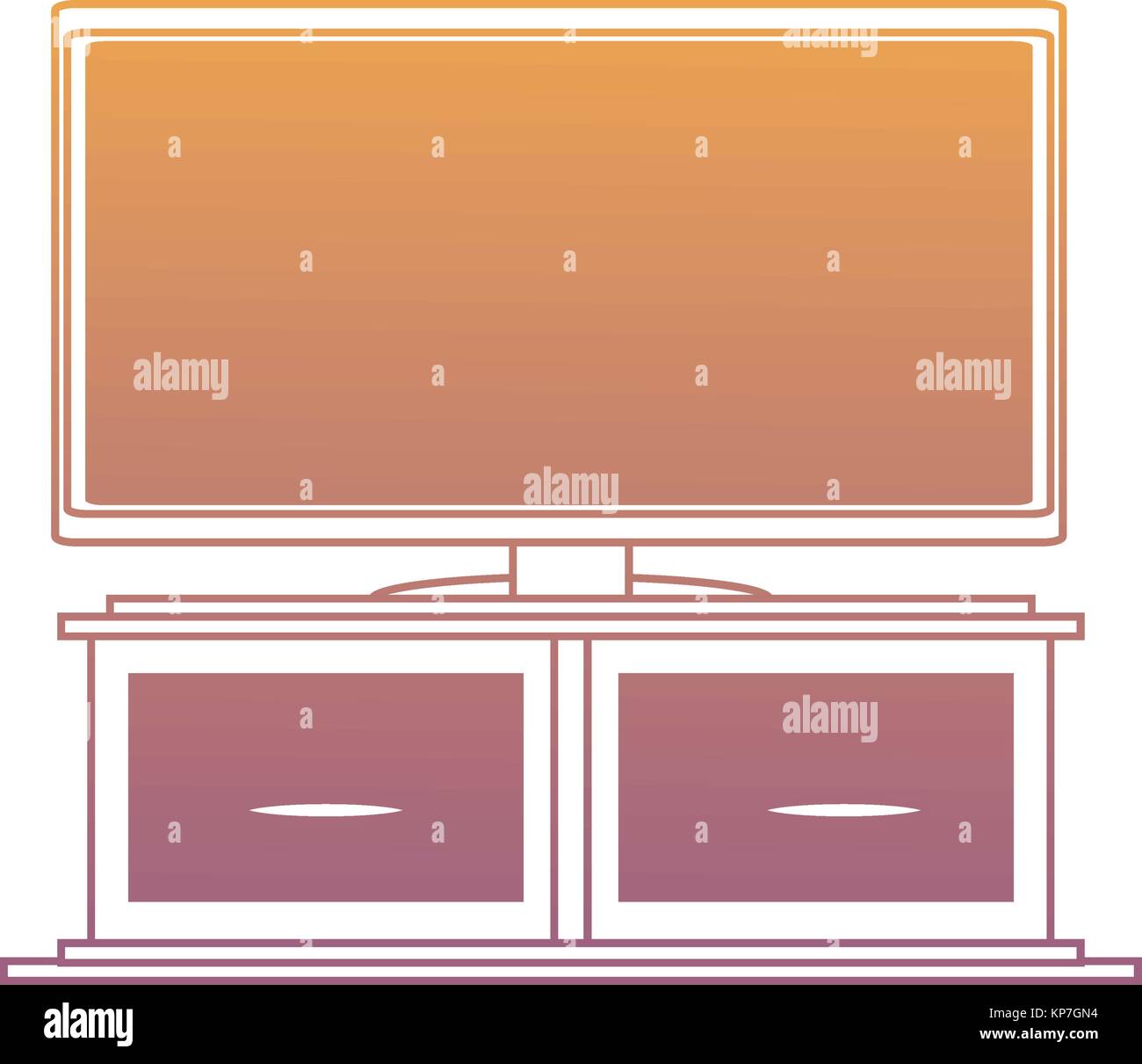 flat television icon Stock Vector Image & Art - Alamy