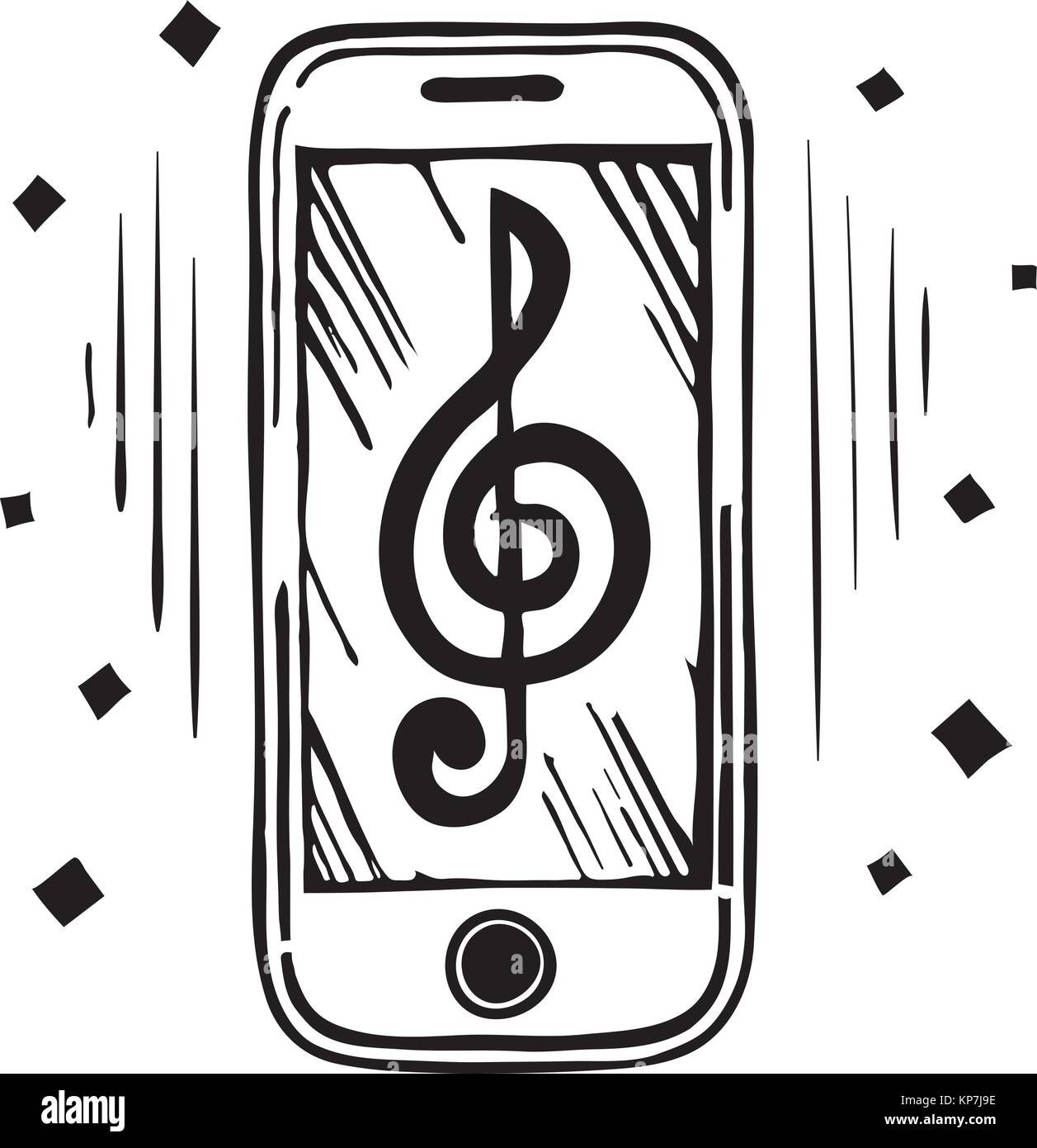 Cell phone drawing hi-res stock photography and images - Alamy