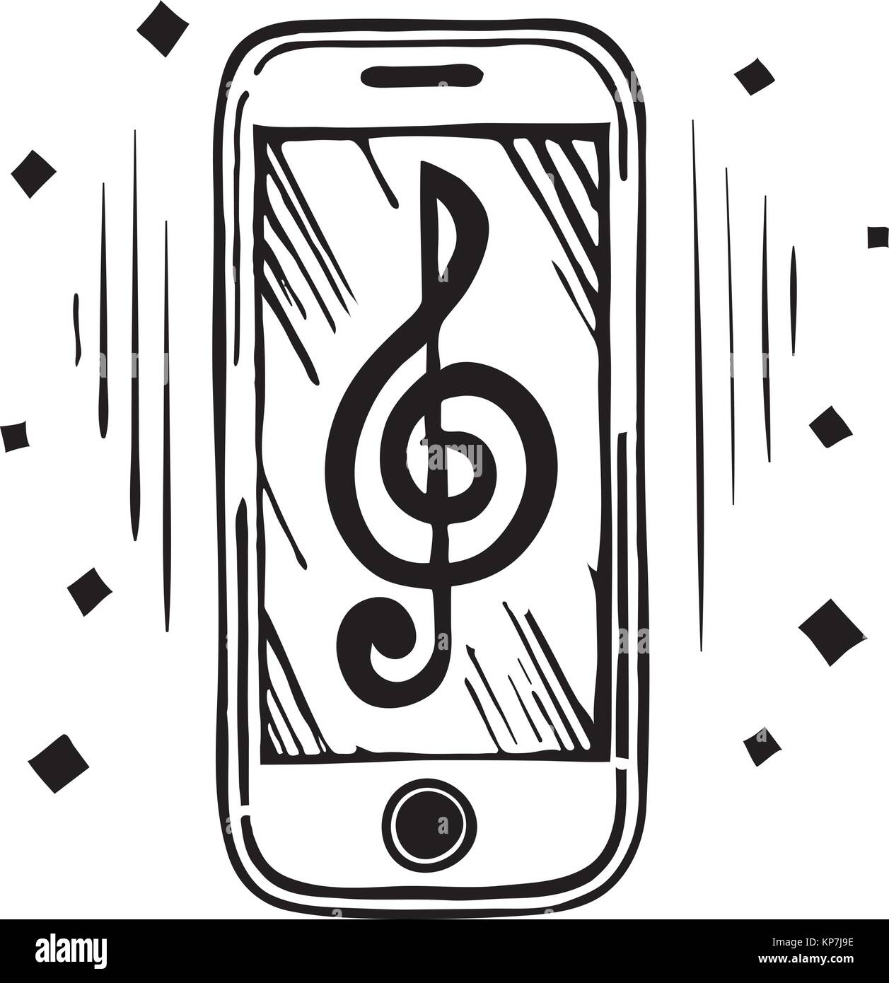 mobile phone sketch Stock Vector Image & Art - Alamy