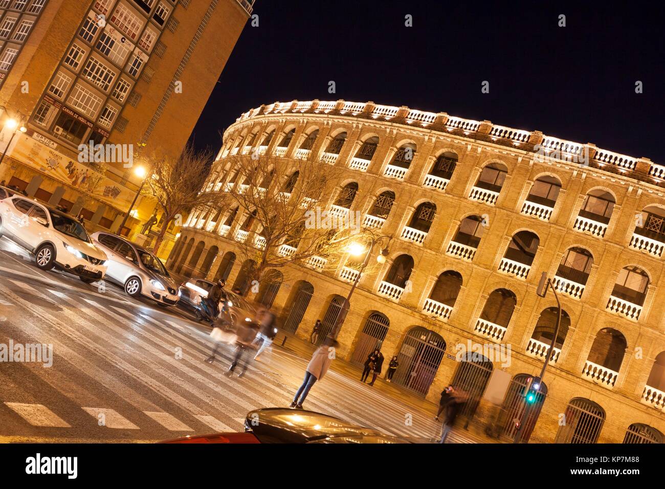 valencia spain night time donkey right valencia spain night time donkey right