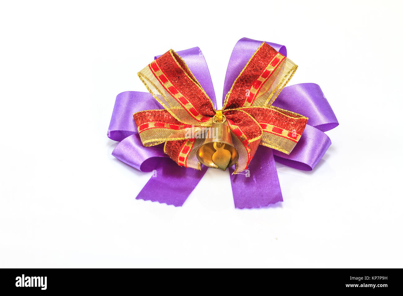 bell and ribbon with bow isolated Stock Photo - Alamy